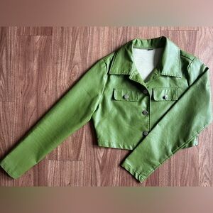 Green Cropped Jacket